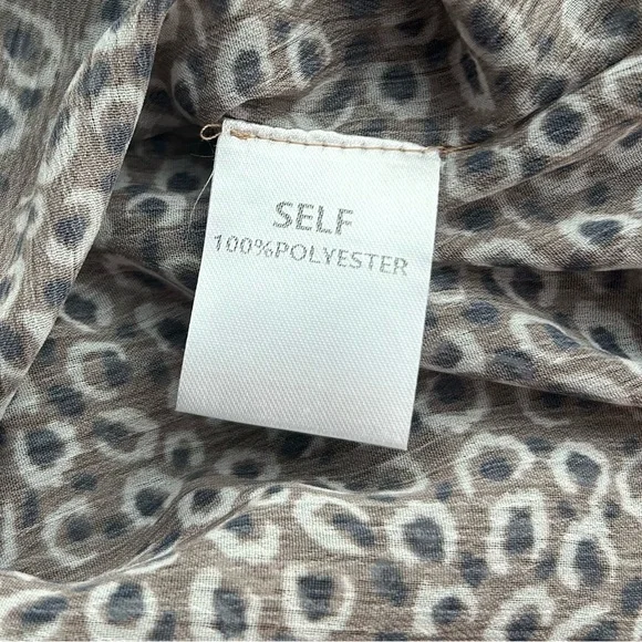 New Cotton Bleu Leopard Print semi-sheer beach cover up - Picture 8 of 8